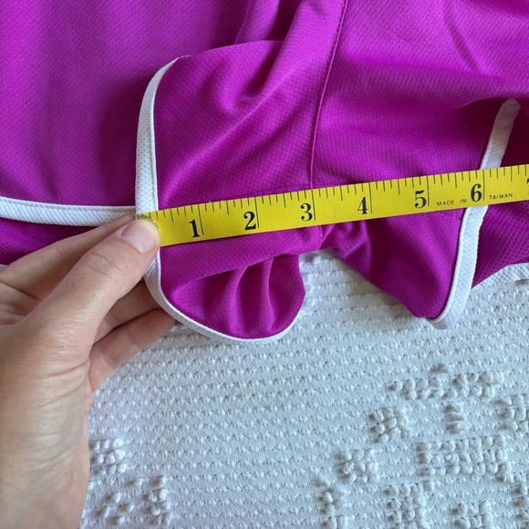 adidas Women's Athletic Shorts - Pink and White - Picture 3 of 8